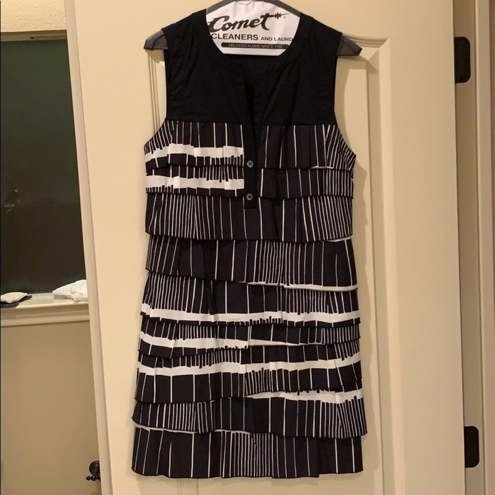 BCBG black and white dress